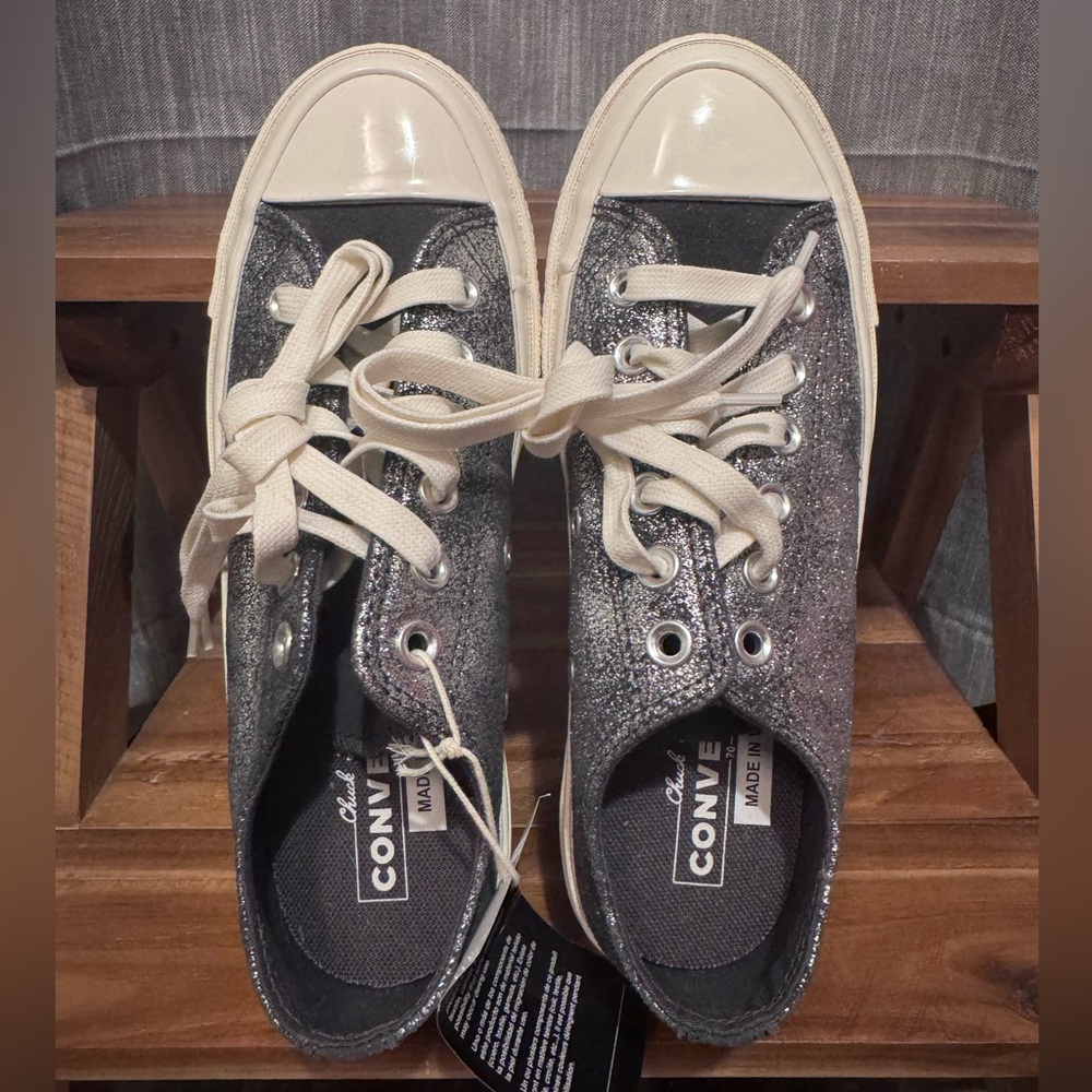 Converse Chuck Taylor All Star 70 Metallic Platform Oxford Sneakers - Sz 6.5